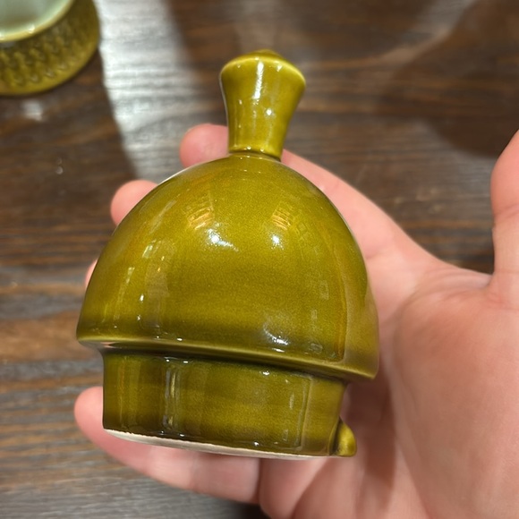 Norleans Japan Vintage MCM Green Ceramic Coffee Set | Carafe and mugs - Picture 6 of 11